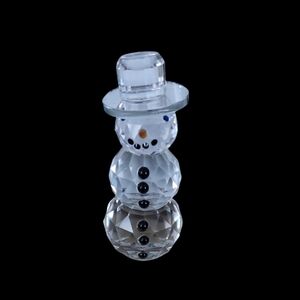Crystal Snowman. QFKris. 4.8 inches high table decor Christmas